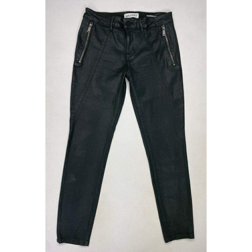 DL1961 Margaux Instaculpt Ankle Skinny Wax Denim Jeans Women Size 29 X 28 Green